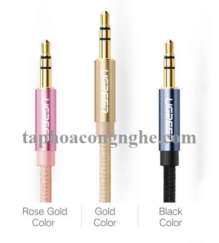 Ugreen 30808 0.5M màu Vàng Cáp âm thanh 2 đầu 3.5mm dương AV112 30030808